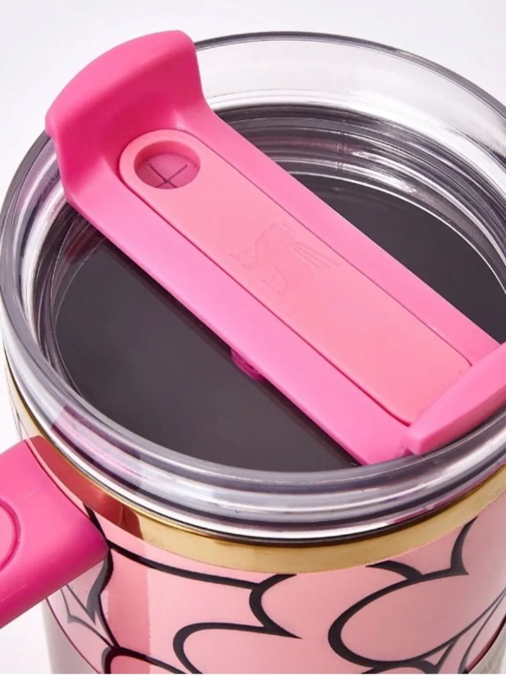 Stanley Pink Tumbler with Gold Lettering - Picture 4 of 6